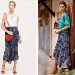 Anthropologie Vanessa Virginia High-Low Skirt